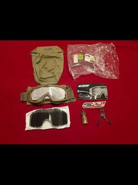 Tactical Tan Goggles Kit with Clear and Dark Lenses